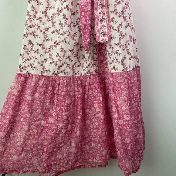 NOT FOR SALE D'Ascoli Maxi Dress Serenity Kaftan Style Fuschia Floral Sz Sm - Picture 10 of 11